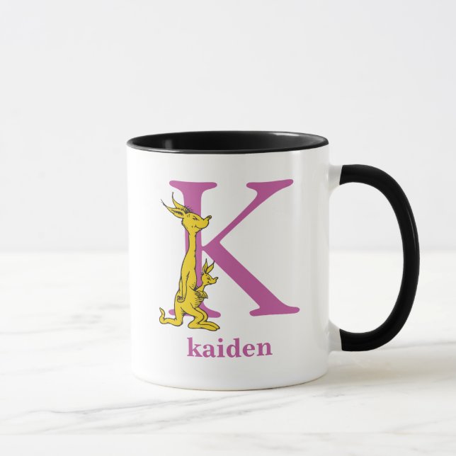 Dr. Seuss's ABC: Letter K - Purple | Add Your Name Mug (Right)