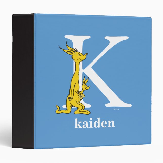 Dr. Seuss's ABC: Letter K - White | Add Your Name Binder (Front/Spine)