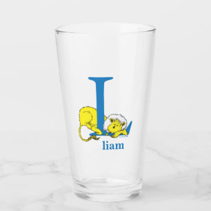Dr. Seuss's ABC: Letter L - Blue Add Your Name Glass