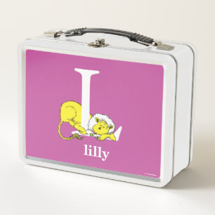 Dr. Seuss's ABC: Letter L - White Add Your Name Metal Lunch Box