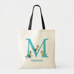 Dr. Seuss's ABC: Letter M - Teal   Add Your Name Tote Bag