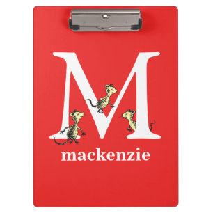 Dr. Seuss's ABC: Letter M - White Add Your Name Clipboard