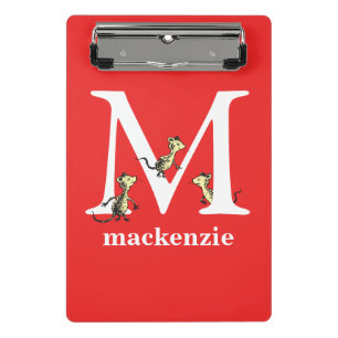 Dr. Seuss's ABC: Letter M - White Add Your Name Mini Clipboard
