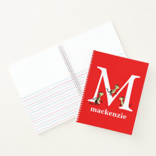 Dr. Seuss's ABC: Letter M - White   Add Your Name Notebook