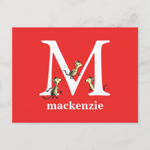 Dr. Seuss's ABC: Letter M - White   Add Your Name Postcard