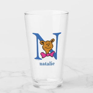 Dr. Seuss's ABC: Letter N - Blue   Add Your Name Glass