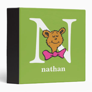 Dr. Seuss's ABC: Letter N - White Add Your Name Binder