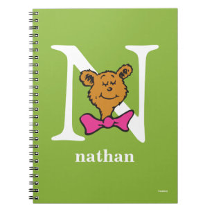 Dr. Seuss's ABC: Letter N - White   Add Your Name Notebook