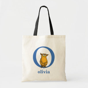 Dr. Seuss's ABC: Letter O - Blue Add Your Name Tote Bag