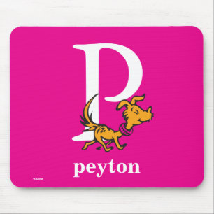 Dr. Seuss's ABC: Letter P - White Add Your Name Mouse Pad