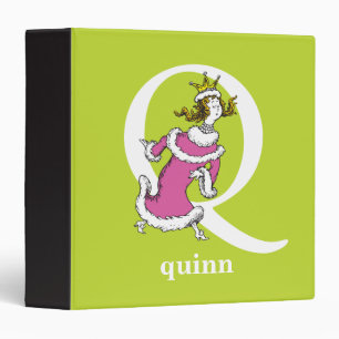 Dr. Seuss's ABC: Letter Q - White Add Your Name Binder