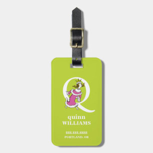Dr. Seuss's ABC: Letter Q - White   Add Your Name Luggage Tag
