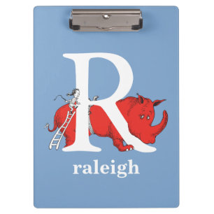 Dr. Seuss's ABC: Letter R - White Add Your Name Clipboard