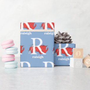 Dr. Seuss's ABC: Letter R - White   Add Your Name Wrapping Paper