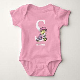 Dr. Seuss's ABC: Letter S - White Add Your Name Baby Bodysuit