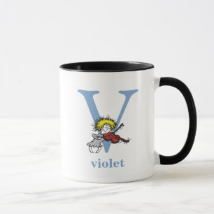 Dr. Seuss's ABC: Letter V - Blue   Add Your Name Mug