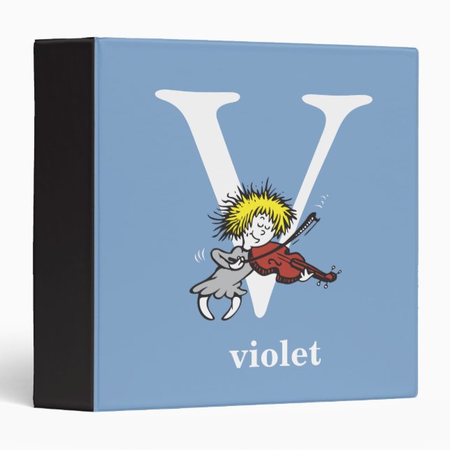 Dr. Seuss's ABC: Letter V - White | Add Your Name Binder (Front/Spine)