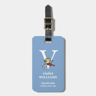 Dr. Seuss's ABC: Letter V - White   Add Your Name Luggage Tag