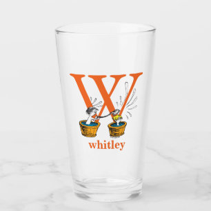 Dr. Seuss's ABC: Letter W - Orange Add Your Name Glass