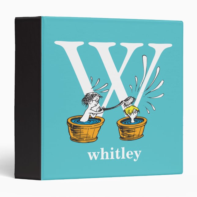 Dr. Seuss's ABC: Letter W - White | Add Your Name Binder (Front/Spine)