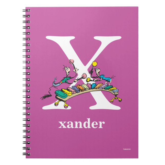 Dr. Seuss's ABC: Letter X - White | Add Your Name Notebook (Front)