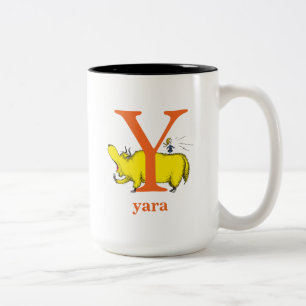 Dr. Seuss's ABC: Letter Y - Orange   Add Your Name Two-Tone Coffee Mug
