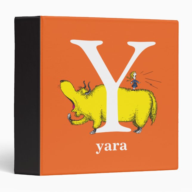 Dr. Seuss's ABC: Letter Y - White | Add Your Name Binder (Front/Spine)