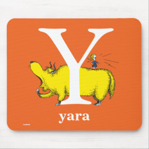 Dr. Seuss's ABC: Letter Y - White   Add Your Name Mouse Pad