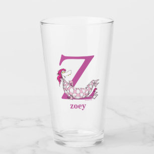 Dr. Seuss's ABC: Letter Z - Purple Add Your Name Glass