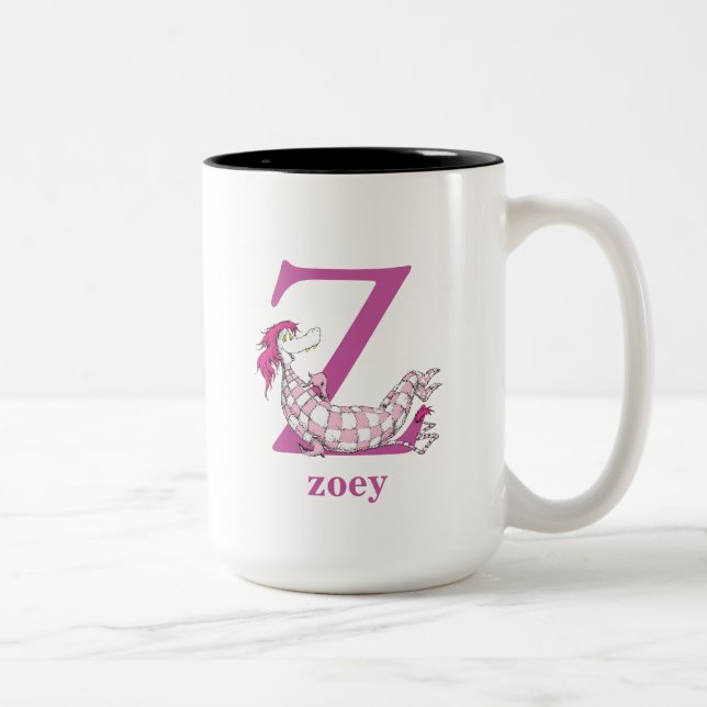 Dr. Seuss's ABC: Letter Z - Purple | Add Your Name Two-Tone Coffee Mug (Right)