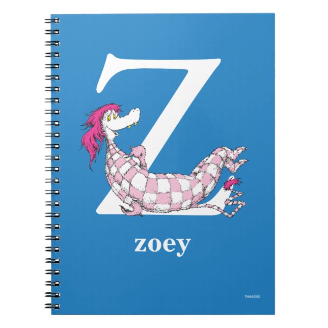 Dr. Seuss's ABC: Letter Z - White | Add Your Name Notebook (Front)