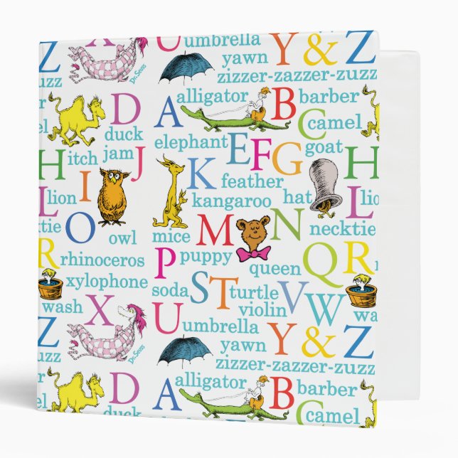 Dr. Seuss's ABC Pattern with Words Binder (Front/Inside)