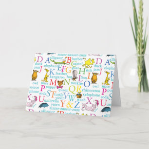 Dr. Seuss's ABC Pattern with Words Card
