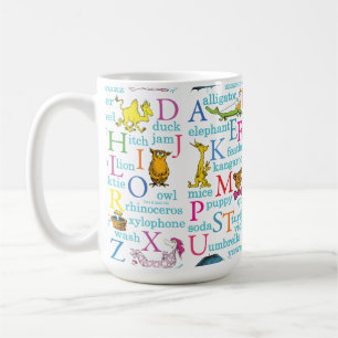 Dr. Seuss's ABC Pattern with Words Coffee Mug