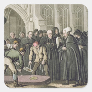 Dr Syntax at the Funeral of his Wife, from 'The To Square Sticker