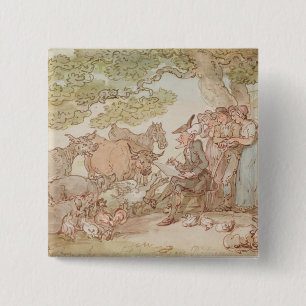 Dr. Syntax sketching after nature 2 Inch Square Button