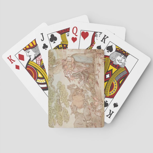 Dr. Syntax sketching after nature Playing Cards (Back)