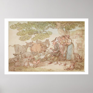 Dr. Syntax sketching after nature Poster