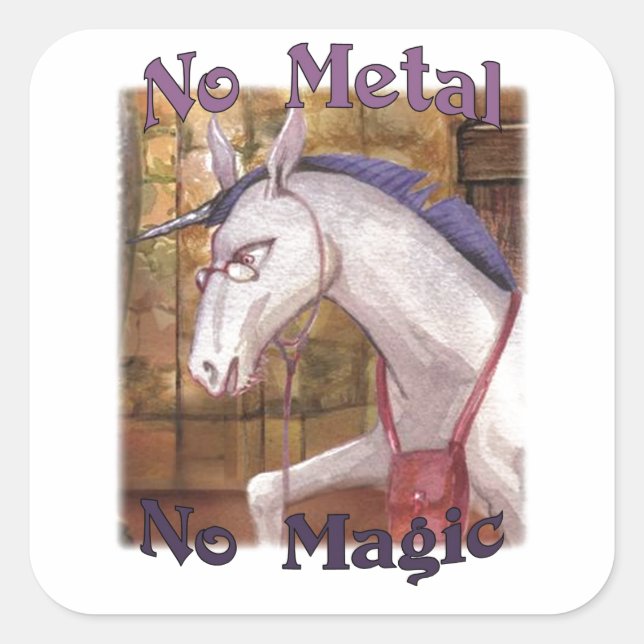Dr. Zinko No Metal No Magic Stickers (Front)