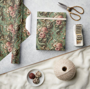 Drac’s Finery – Mythic Gothic Dragon  Wrapping Paper