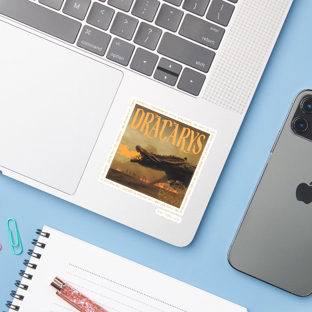 "Dracarys" Drogon Breathing Fire Graphic (Laptop w/ iPhone)