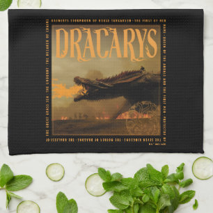 "Dracarys" Drogon Breathing Fire Graphic Kitchen Towel