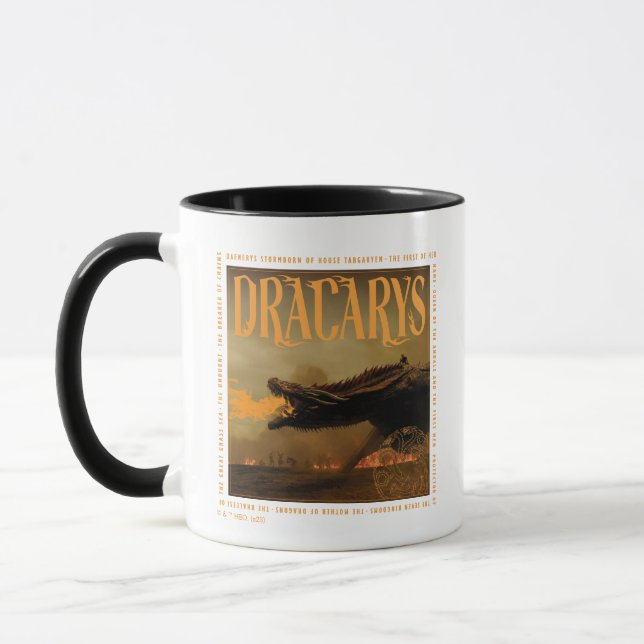 "Dracarys" Drogon Breathing Fire Graphic Mug (Left)