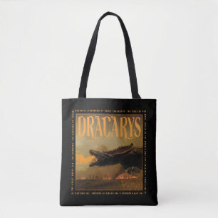 "Dracarys" Drogon Breathing Fire Graphic Tote Bag