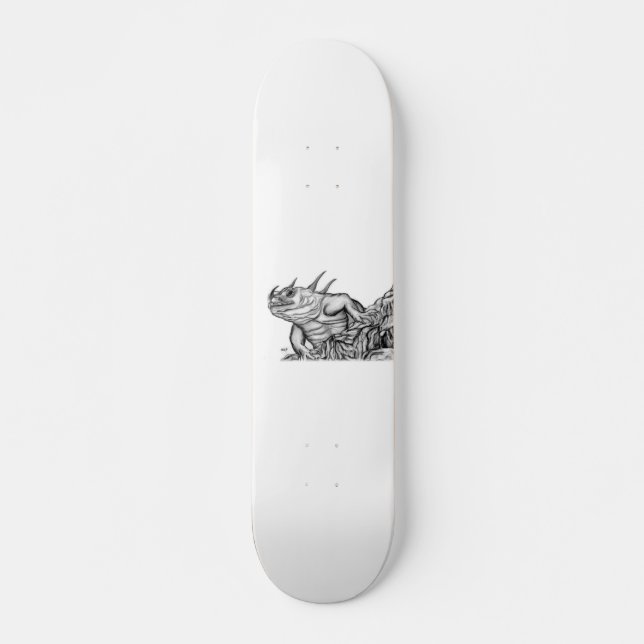 Drache am Felsen Skateboard (Front)