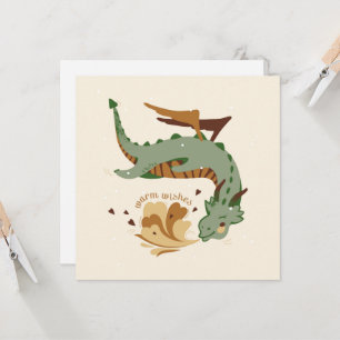Drache in grün und beige