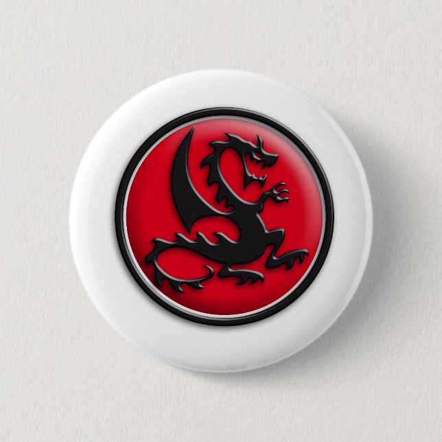 Drachen rot 2 inch round button (Front)