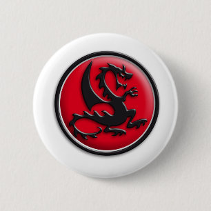 Drachen rot 2 inch round button