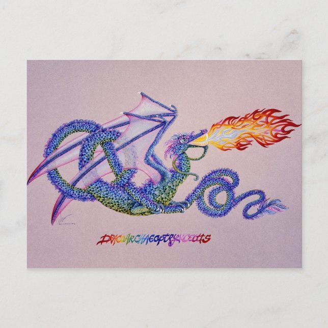 Dracoarchaeoptryxceltis Postcard (Front)