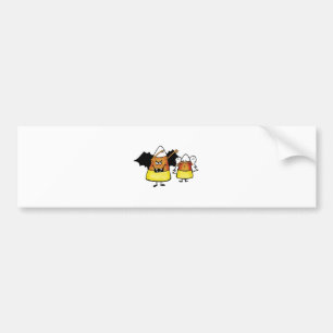 Dracula and Angel Candy Corn Bumper Sticker